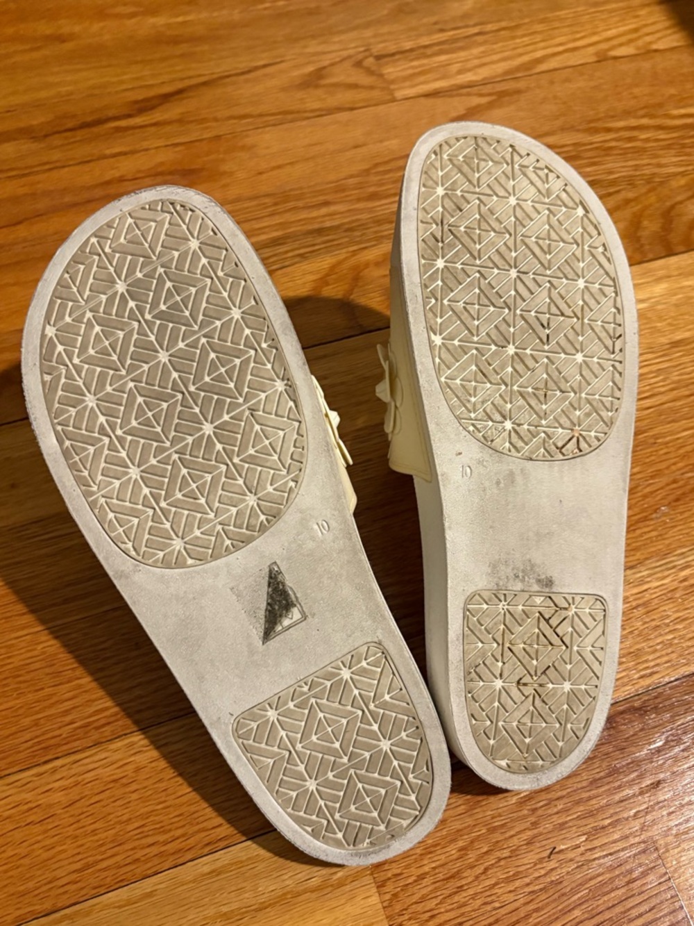 Tory Burch Cream Floral Appliqué Slide Sandals - Picture 2 of 2